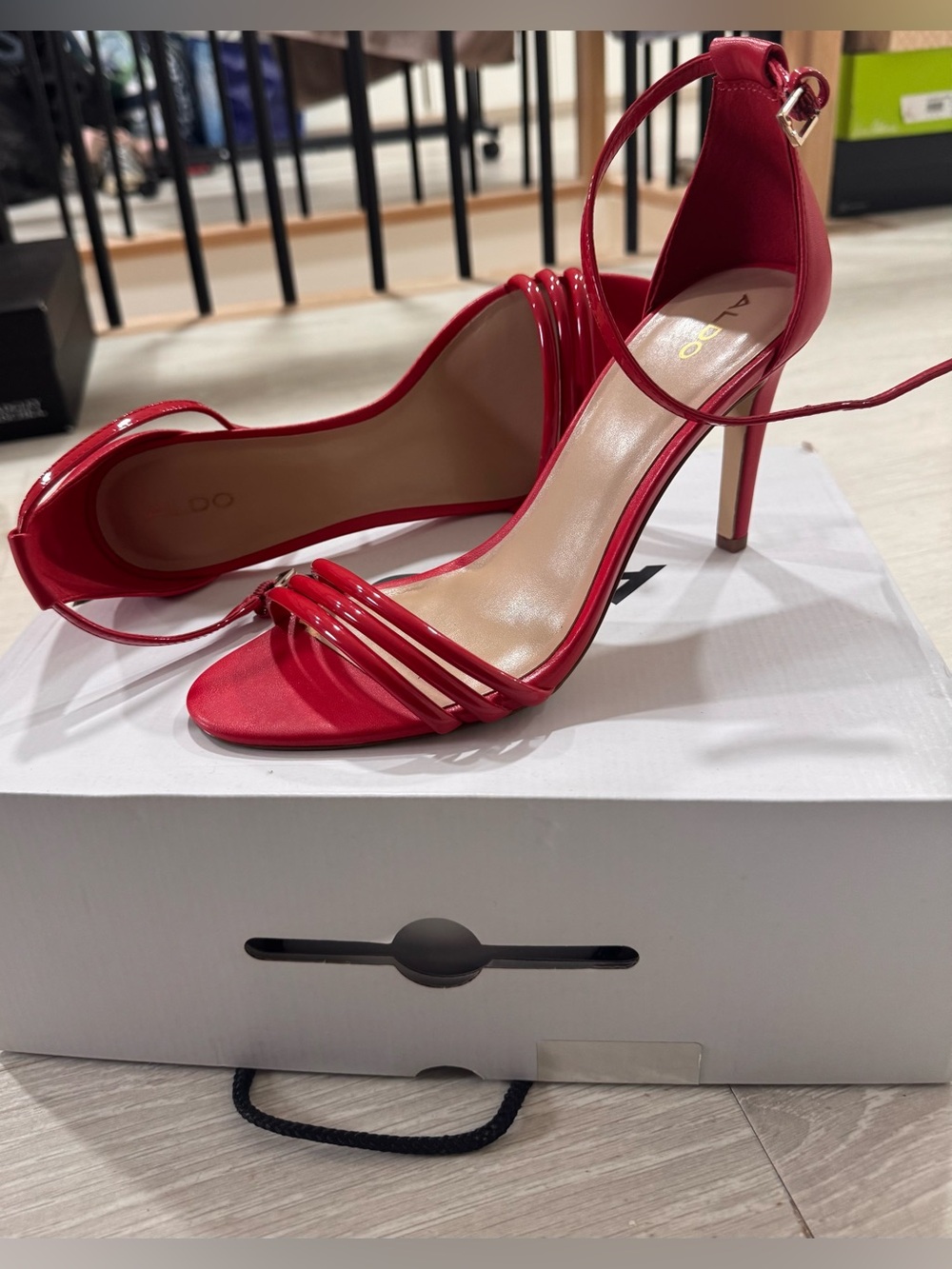 ALDO Fabbrico Red Strappy Heels Size 10
